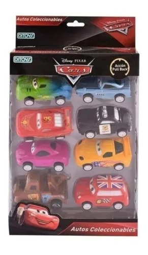 Cars Set 8 Autitos Rayo Mcqueen Pull Back 1939 Ditoys