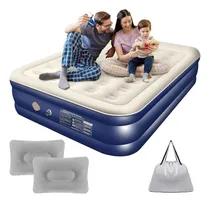 Comprar Colchón Inflable Genérica Colchón Inflable Queen Color Azul\u002FBeige Hasta 500lb De 46cm X 152cm X 203cm