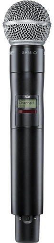 Transmissor portátil digital Shure Axient, com cor preta Sm58