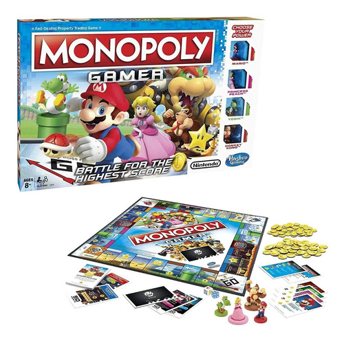 Juego De Mesa Monopoly Gamer, Super Mario, Hasbro Gaming