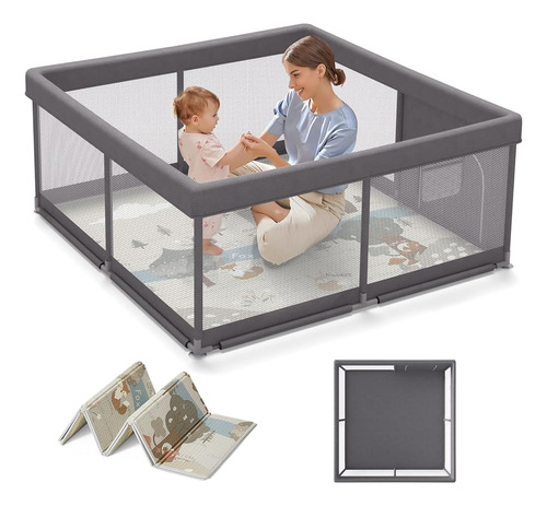 Fodoss Baby Playpen Con Colchoneta, Small Baby Play Pen(47x4