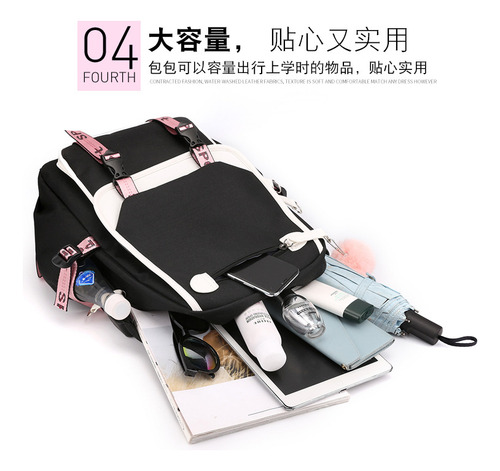 Mochila Escolar De Ocio Multifuncional Con Interfaz Usb Impr