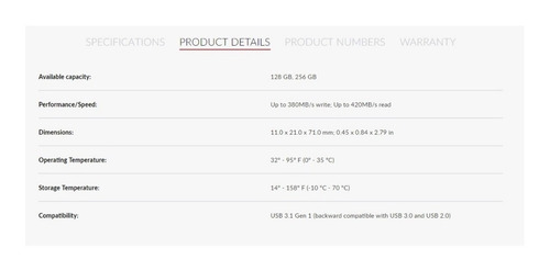 Sandisk Extreme Pro3.1 Solid State Flash Drive Memoria 256gb