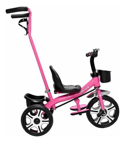 Triciclo Infantil Com Apoiador - Passeio E Pedal - Rosa - Z