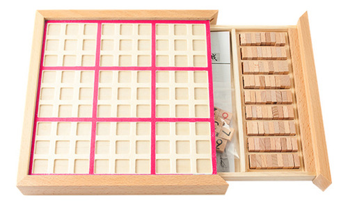Juego De Rompecabezas De Madera Para Sudoku, Drawer Math Bra
