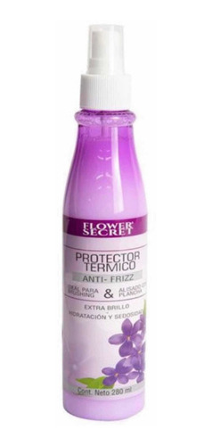 Imagen 2 de 3 de Protector Térmico Anti Frizz 280 Ml Cabello Flower Secret