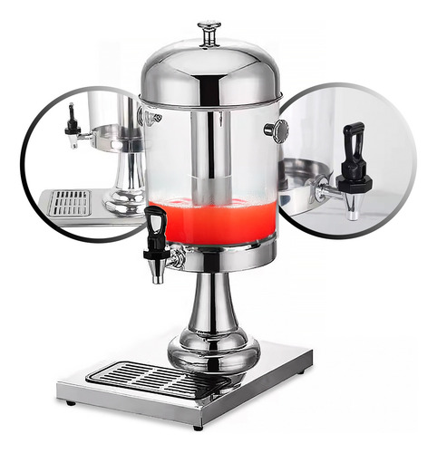 Suqueira Dispenser Suco Refresqueira Inox 8 Litros Premium