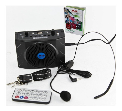 Microfono Vincha Amplificador Parlante Portatil Mp3 Bateria