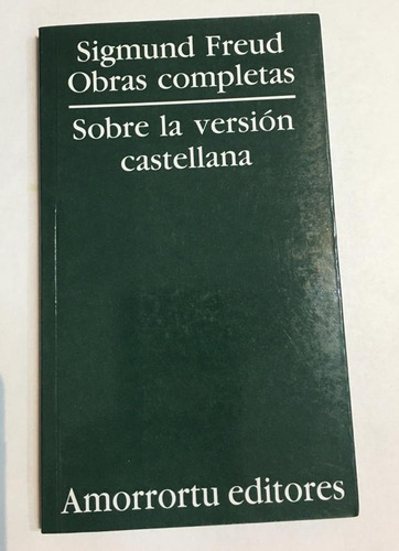Obras Completas Sigmund Freud Sobre La Versión Castellana #m