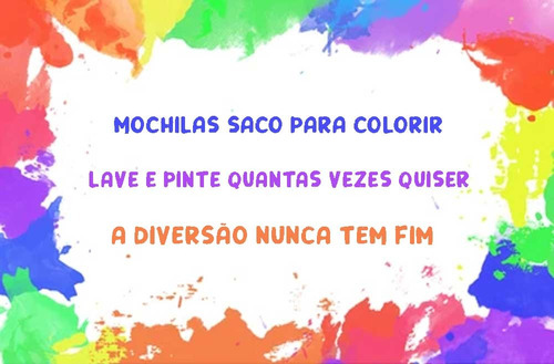 10 Lembrancinhas Personalizadas Mochilas Saco Colorir 20x30 Abelhinha