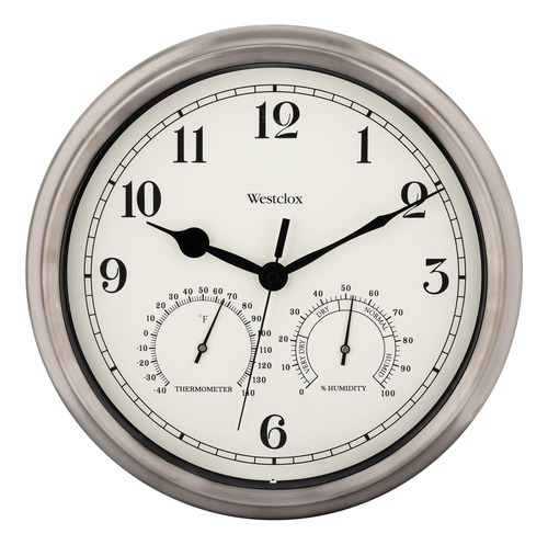 Reloj Westclox Con Medidores De Temperatura Y Humedad, Plate