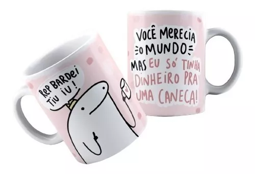 Caneca meme boneco palito aniversário rep bardei