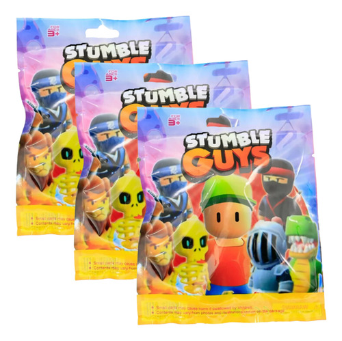 Stumble Guys Melhor Jogo 3 Bonecos E 9 Cards Blind Bag Full