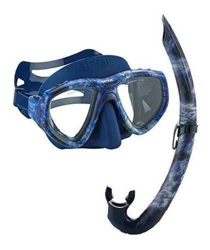 Seac One Camuflaje Spearfishing Apnea Mascara De Snorkel Set