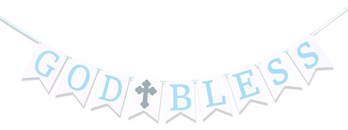 Bendicion Dio  Banner Bautizo Baby Shower Para Niña Niño