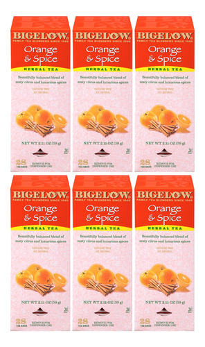 Bigelow - Té De Hierbas De Naranja Y Especias, Cajas De 28.