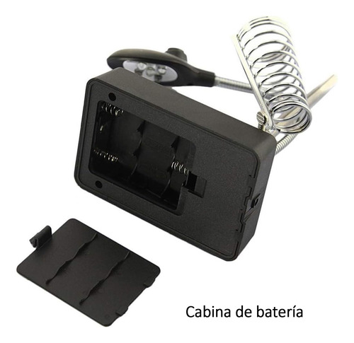 Lupa Con Luz Led 2 5x Aumento Soporte Y Pinza Para Soldadura