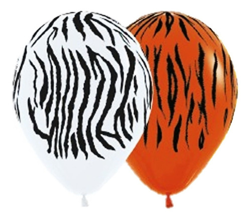 Globo Látex Animal Print X 12 Cotillón Activarte