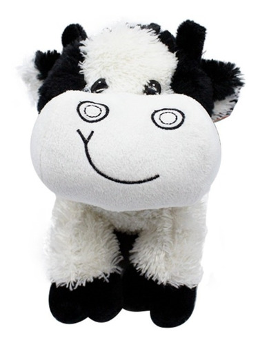 Vaquita De Peluche Grande Blanco Con Negro Infantil