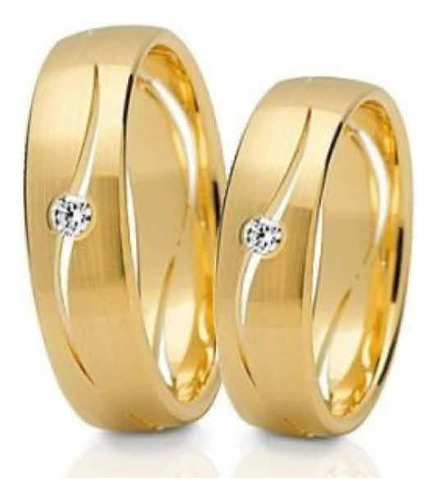 Anillos De Matrimonio En Oro Amarillo  De 10k 6mm  Clásicas