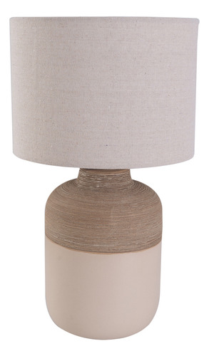 Abajur Ceramica Creme Cafe Oleiro 127/220v