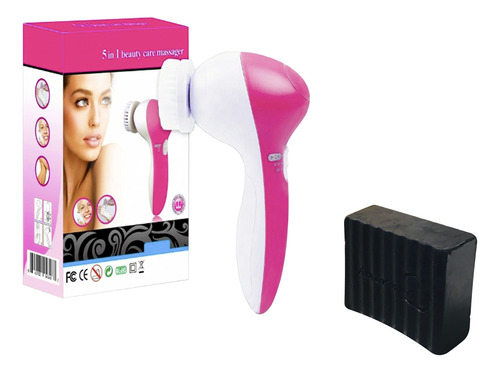 Cepillo De Limpieza Facial 5 En 1 Con Jabón Carbón Activado.