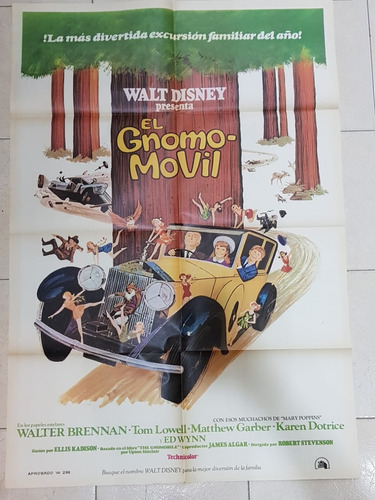 Afiche De Cine - Walt Disney-el Gnomomovil- Envio 