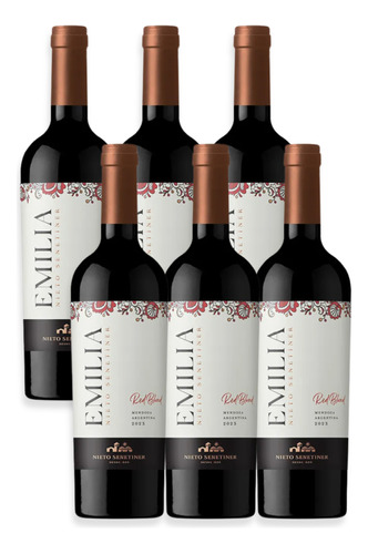 Vino Emilia Red Blend Caja X6u 750ml Nieto Senetiner Mendoza