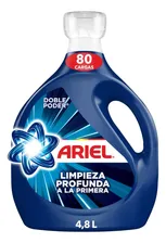 Detergente Líquido Ariel Limpieza Profunda a la Primera 4.8L Rinde 50% Más Cargas'