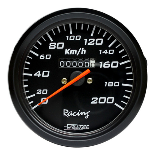 Velocímetro Mecânico 0-200 Km/h W=0,5 Preto 100mm Willtec