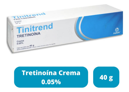 Tretinoína Crema 0.05% Elimina Manchas Acné Arrugas 40 G Momento de aplicación Noche Tipo de piel Todo tipo de piel