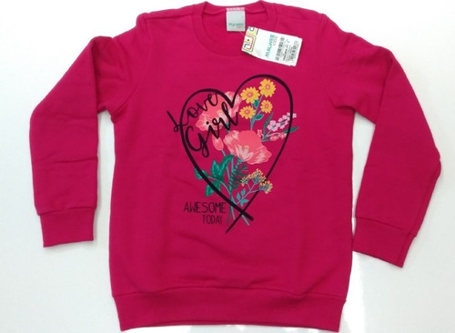 blusa moletom infantil malwee