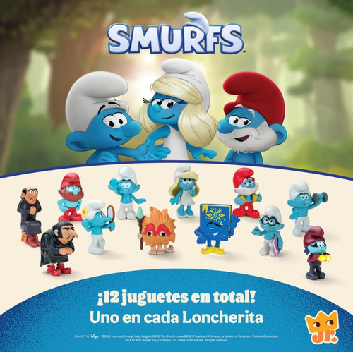 Juego Completo De 12 Juguetes Los Pitufos Burger King 2025 (Usado)