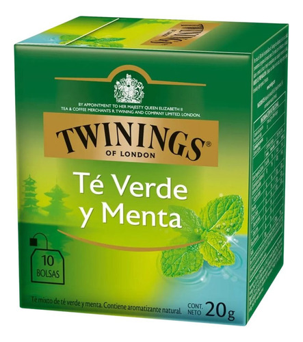 Te Twinings Green Mint 10 Sobres