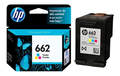 Cartucho Hp 662 Tricolor Original Cz104al