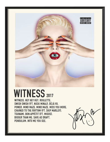 Poster Katy Perry Album Music Tracklist Exitos Witness 80x60