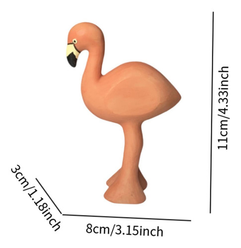 Estatua Del Modelo De Flamingo De Resina 3.1x1.1x4.3