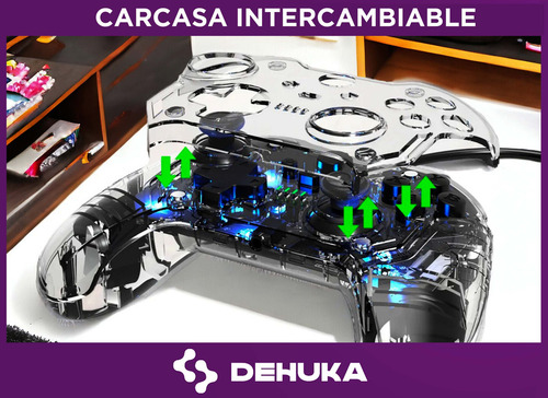 Control Usb Cableado Dehuka Para Xbox One, Xbox One Slim, Xbox Series X/s Y Pc Vibración Dual