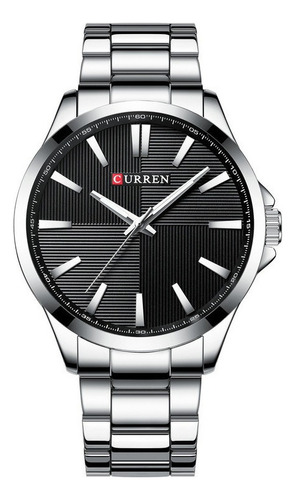 Aa Reloj Simple Con Cinturón De Acero Curren Para Hombre