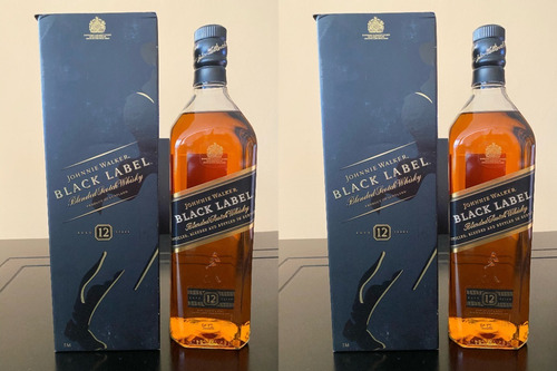 Imagen 2 de 4 de Whisky Johnnie Black Label 1litro 100% Originales