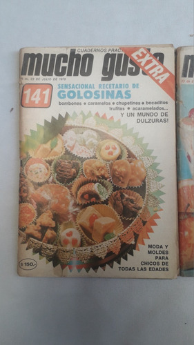 Lote Por Tres Revistas Antiguas ** Mucho Gusto ** Año 1976 (Usado)