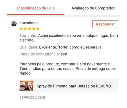 Spray De Pimenta Self Defense