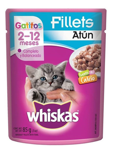 Alimento Para Gato Whiskas Atún Gatito 85 Gr