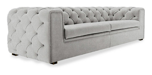 Sofa Madeline Capitonado Haspe Gris 1pz Sillon Sofa Sala