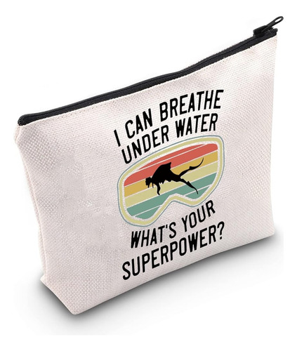 Levlo Scuba Diving Cosmetic Bag Diving Lover Gift I Can Brea