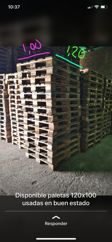 Paleta O Estiba De Madera De Tacos 120x100 Pallets (Usado)