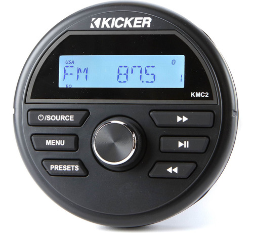 Stereo Marino Kicker Kmc2 Lancha Bluetooth Usb Am Fm Radio