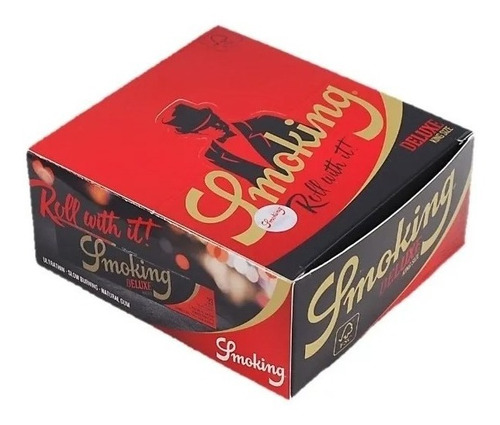 Imagem 2 de 5 de Caixa Seda Smoking De Luxe Preta King Size Com 50