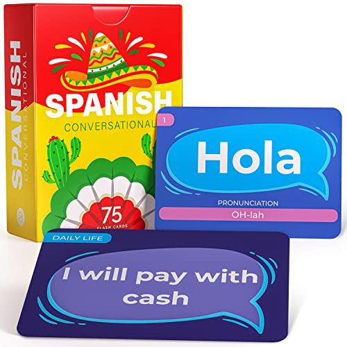 Español Conversacional Phrase Flash Cards - 75 C8nck