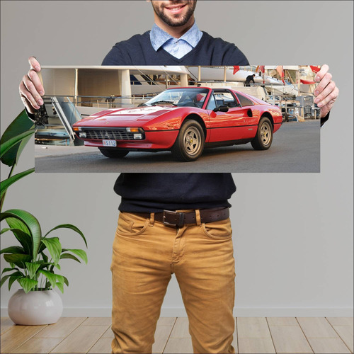 Cuadro 30x80cm Auto 1982 Ferrari 308 Gts Quattro 181